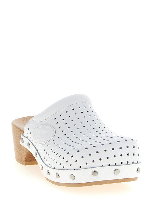 Balenciaga Clogs aus weißem Kalbsleder