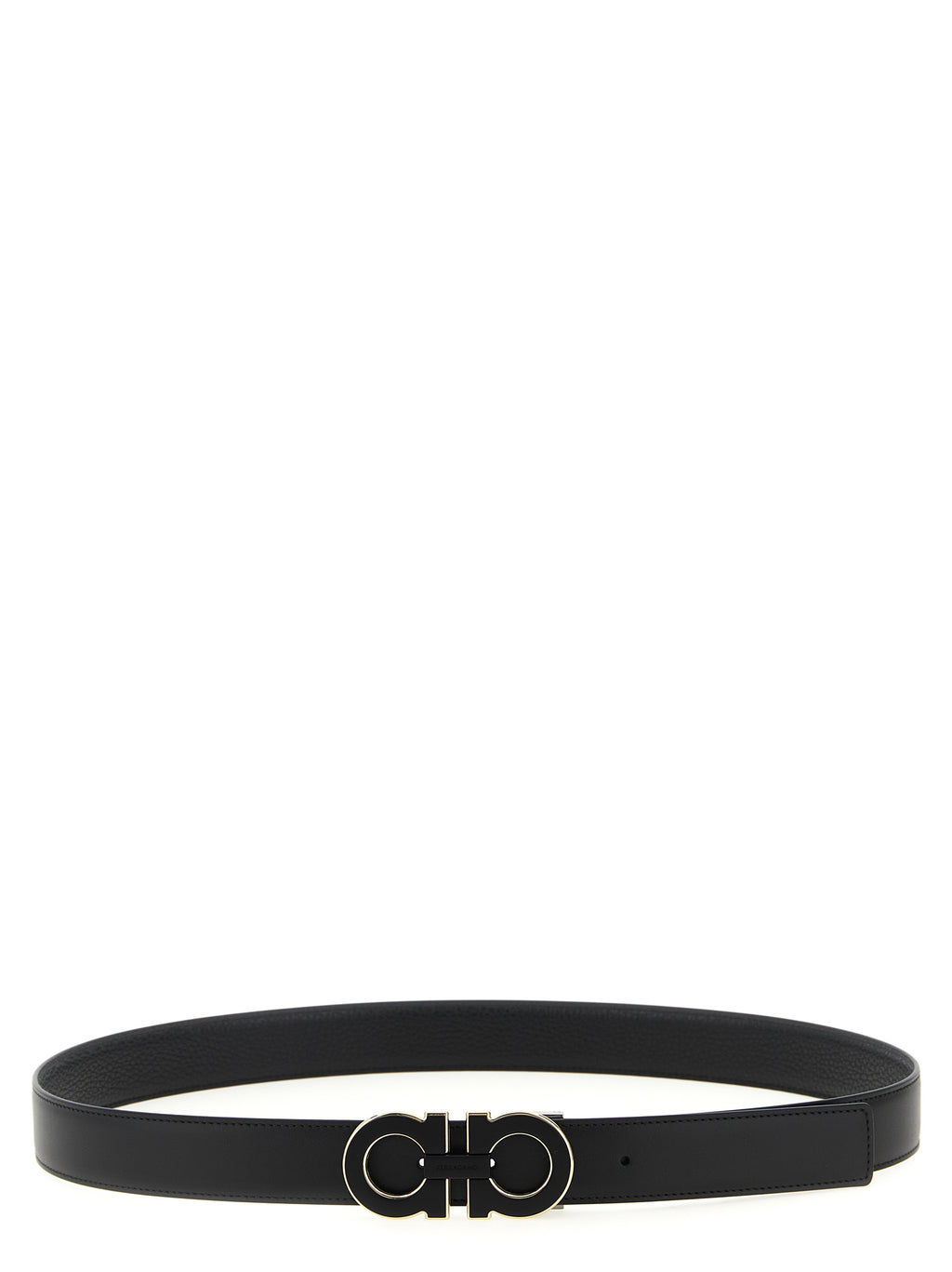 Ferragamo Black Calfskin Regular Belt