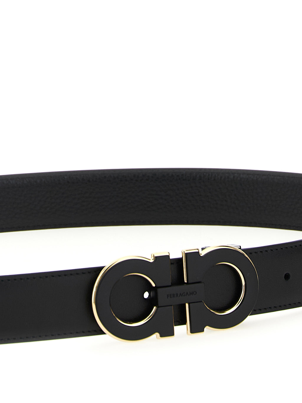 Ferragamo Black Calfskin Regular Belt