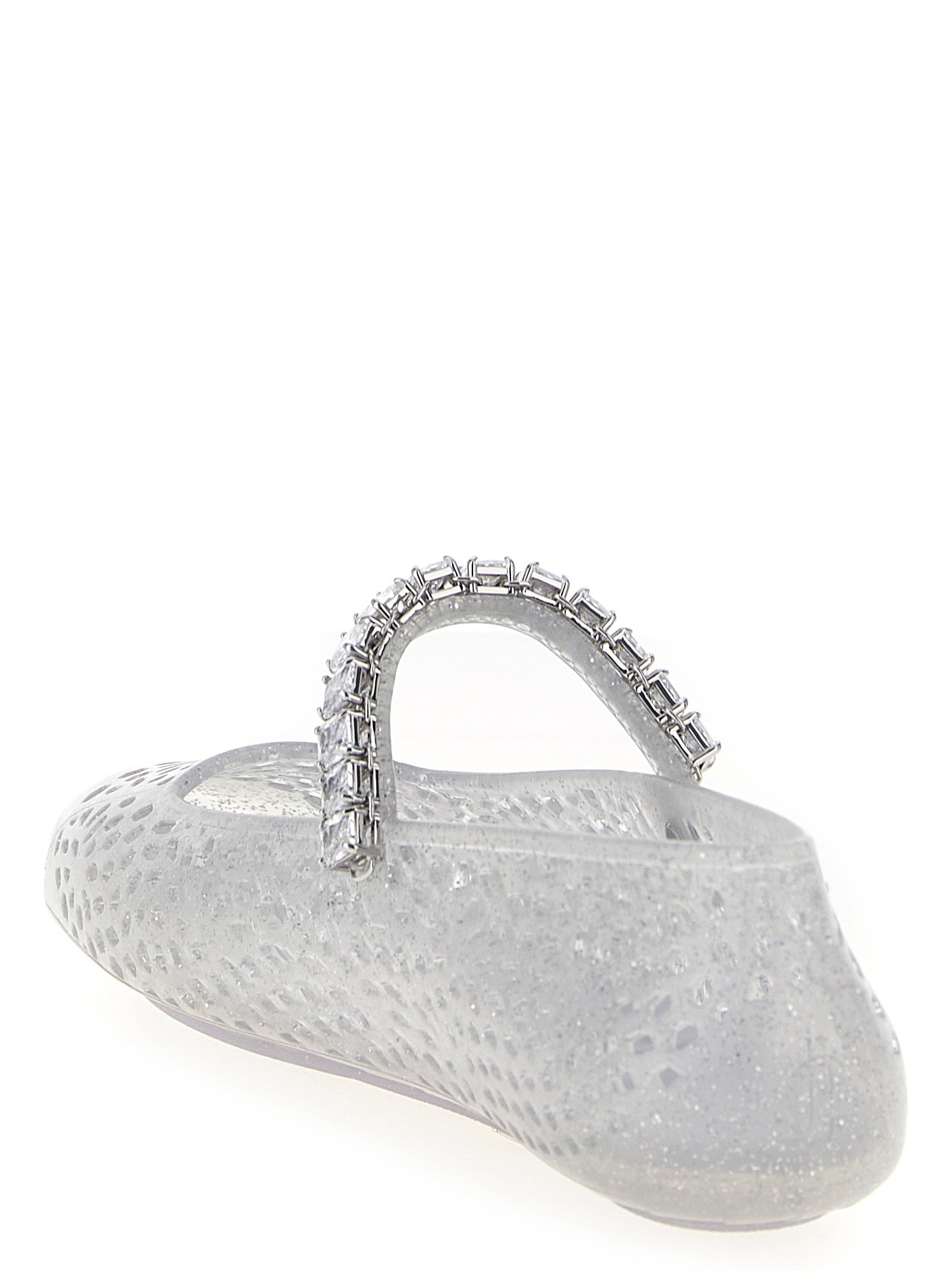 Jimmy Choo Silver Plastic Ballet Flats
