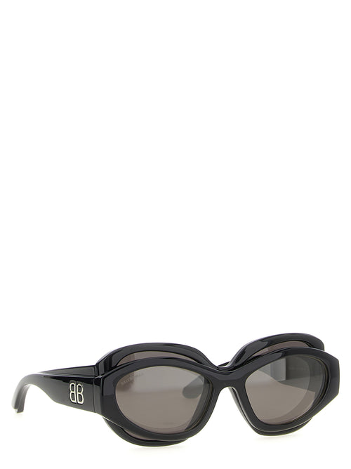 Balenciaga Sonnenbrille aus schwarzem Polyamid
