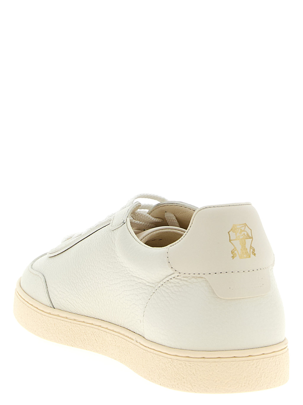 Brunello Cucinelli White Goatskin Low Top Sneakers