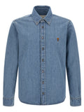 Ami Paris Blue Cotton Blouse