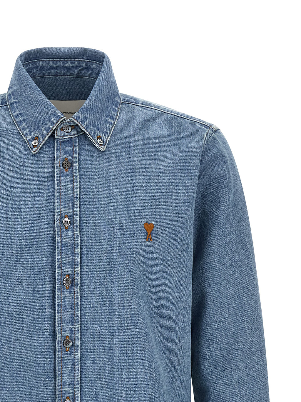 Ami Paris Blue Cotton Blouse