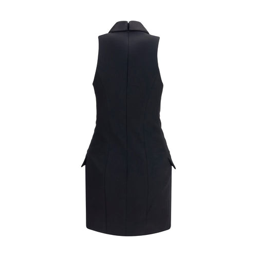 Balmain Schwarzes Wollkleid Oves Aries Casual