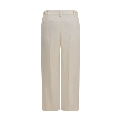 Brunello Cucinelli Beige Viskose Freizeithose