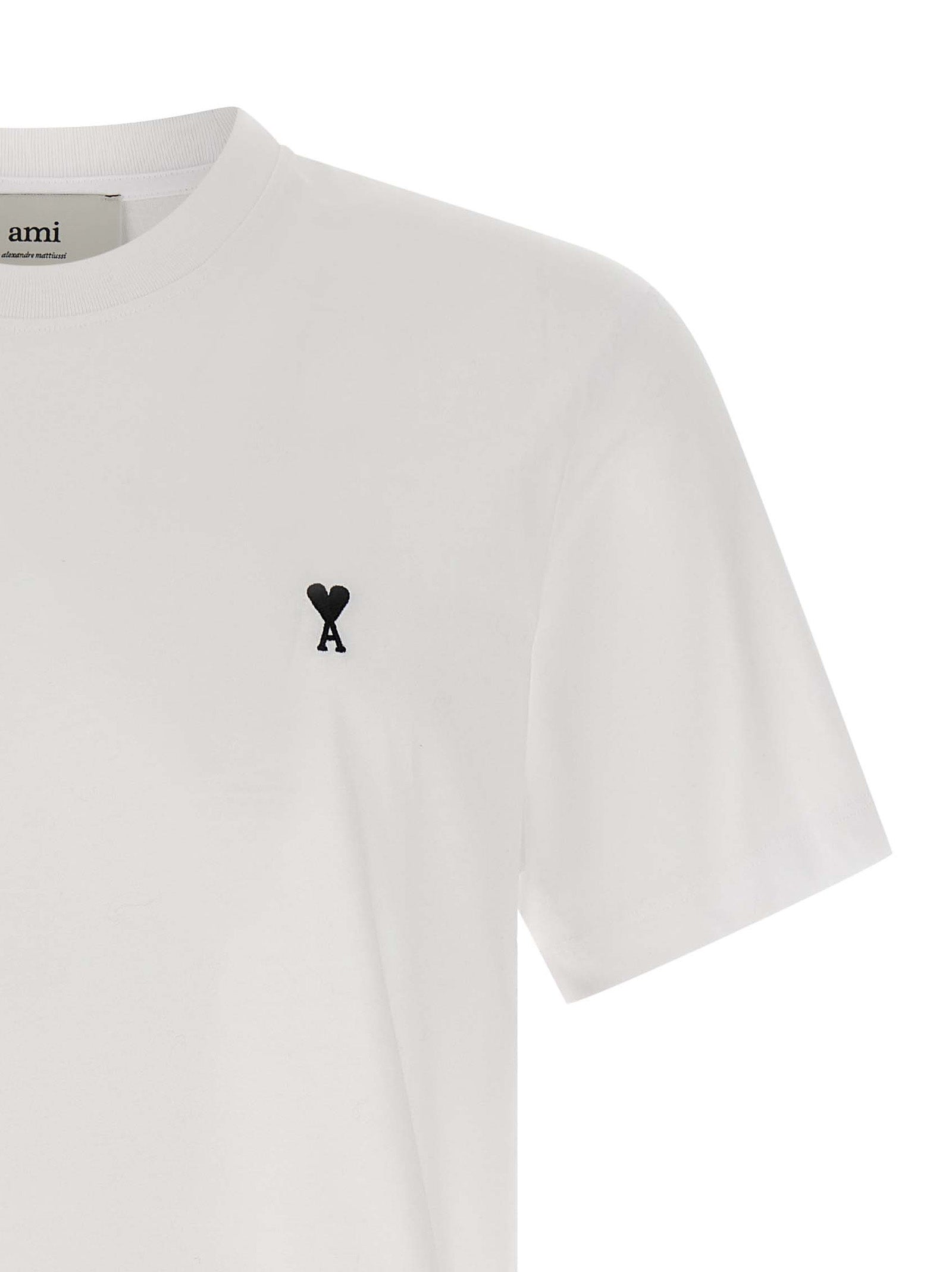 Ami Paris White Cotton T-Shirt