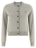 Maison Kitsuné Gray Virgin Wool Cardigan
