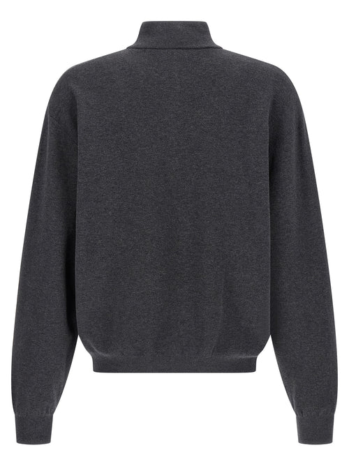 Balenciaga Graue Baumwollstrickjacke