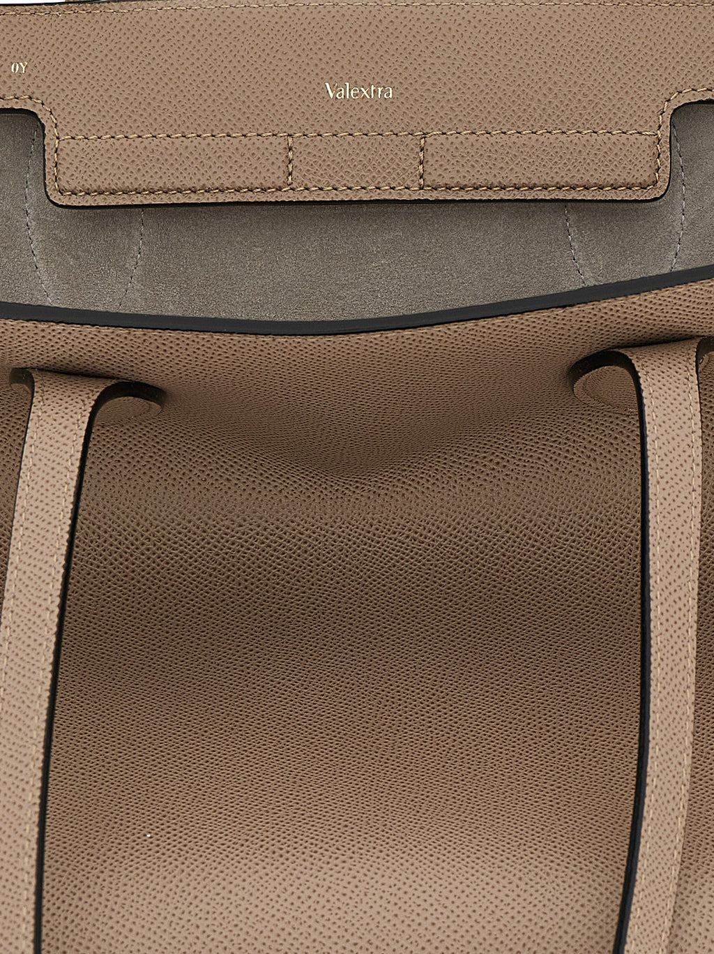 Valextra Beige Calfskin Tote Bag