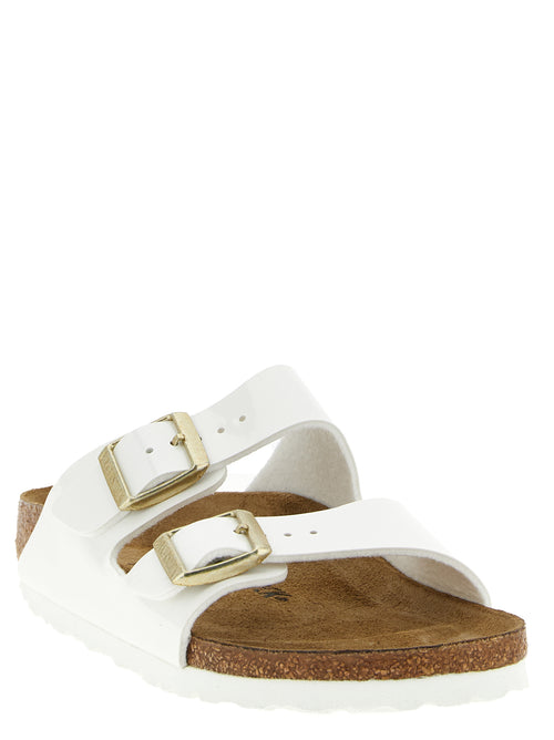 Birkenstock weiße Pantoletten aus Kunstleder