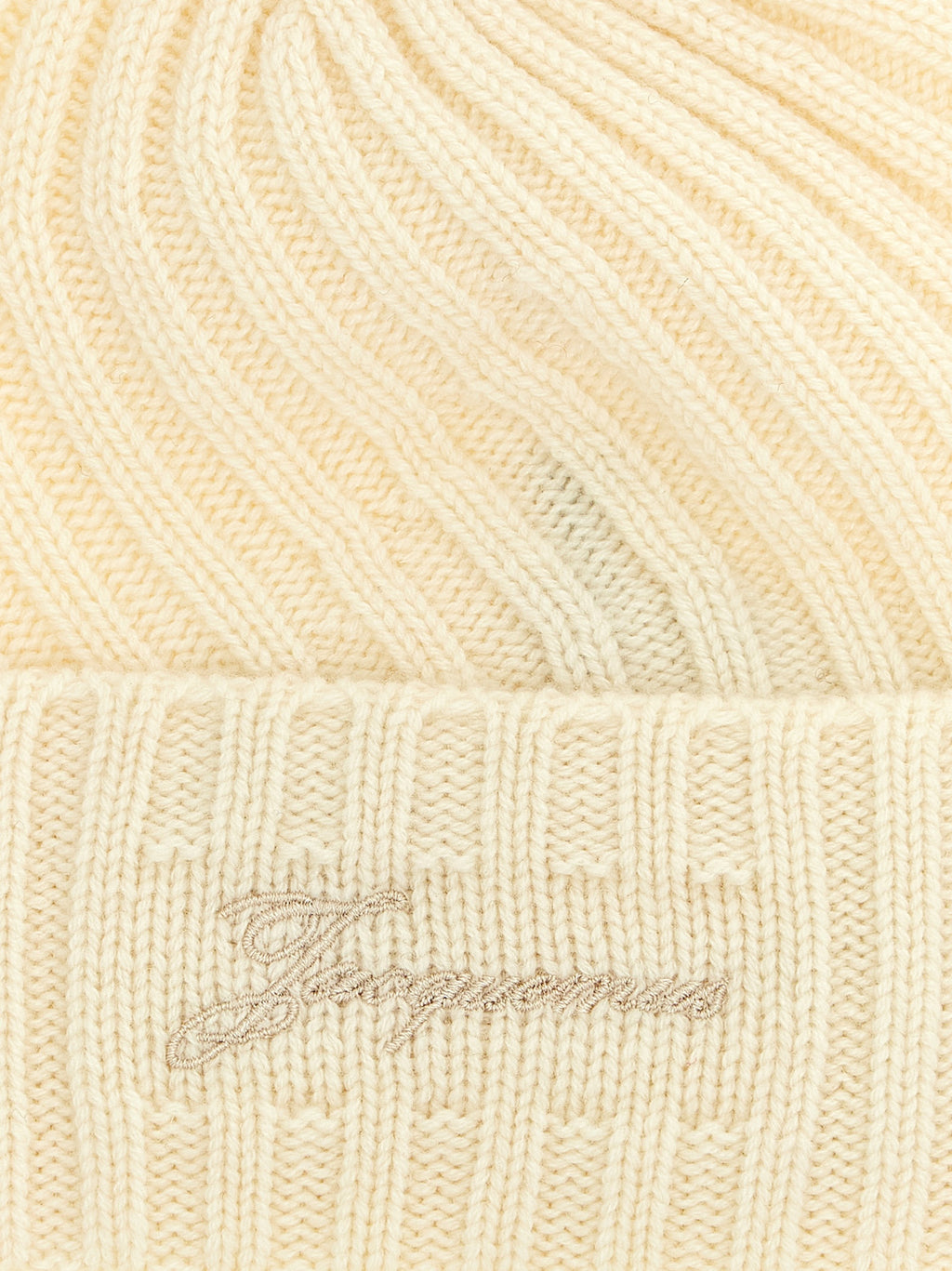 Jacquemus White Cashmere Beanie