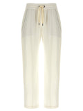 Brunello Cucinelli White Cotton Joggers (Workout Pants)