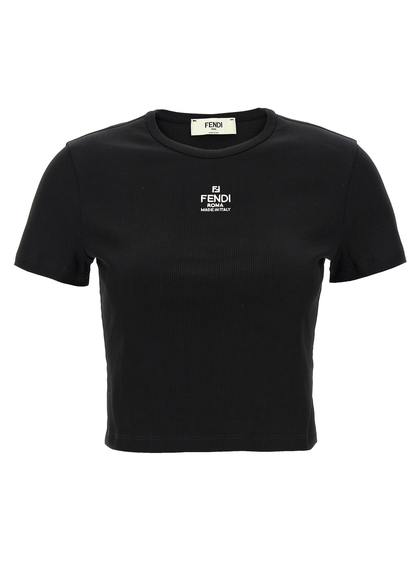 Fendi Black Cotton T-Shirt