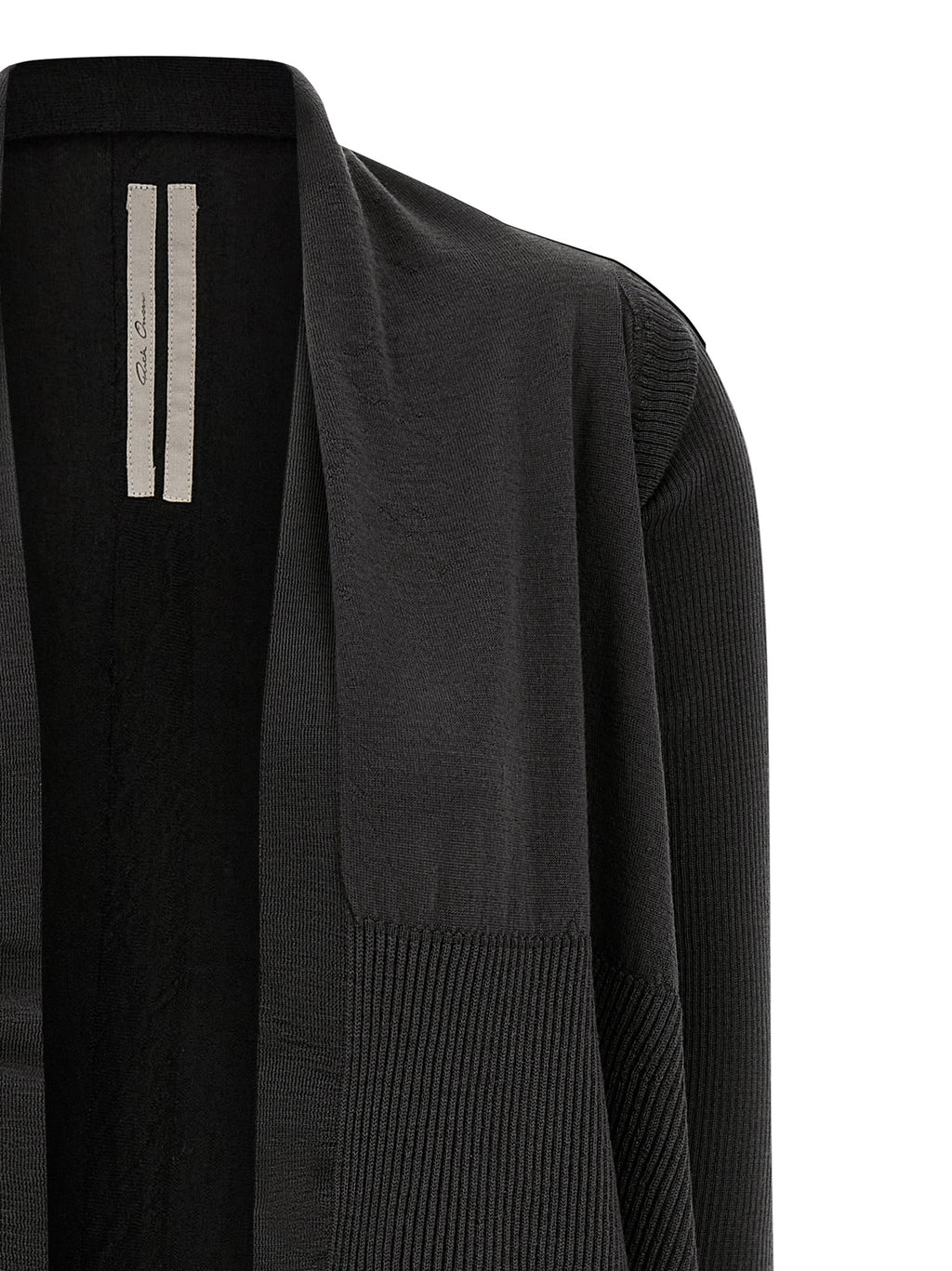 Rick Owens Black Wool Cardigan