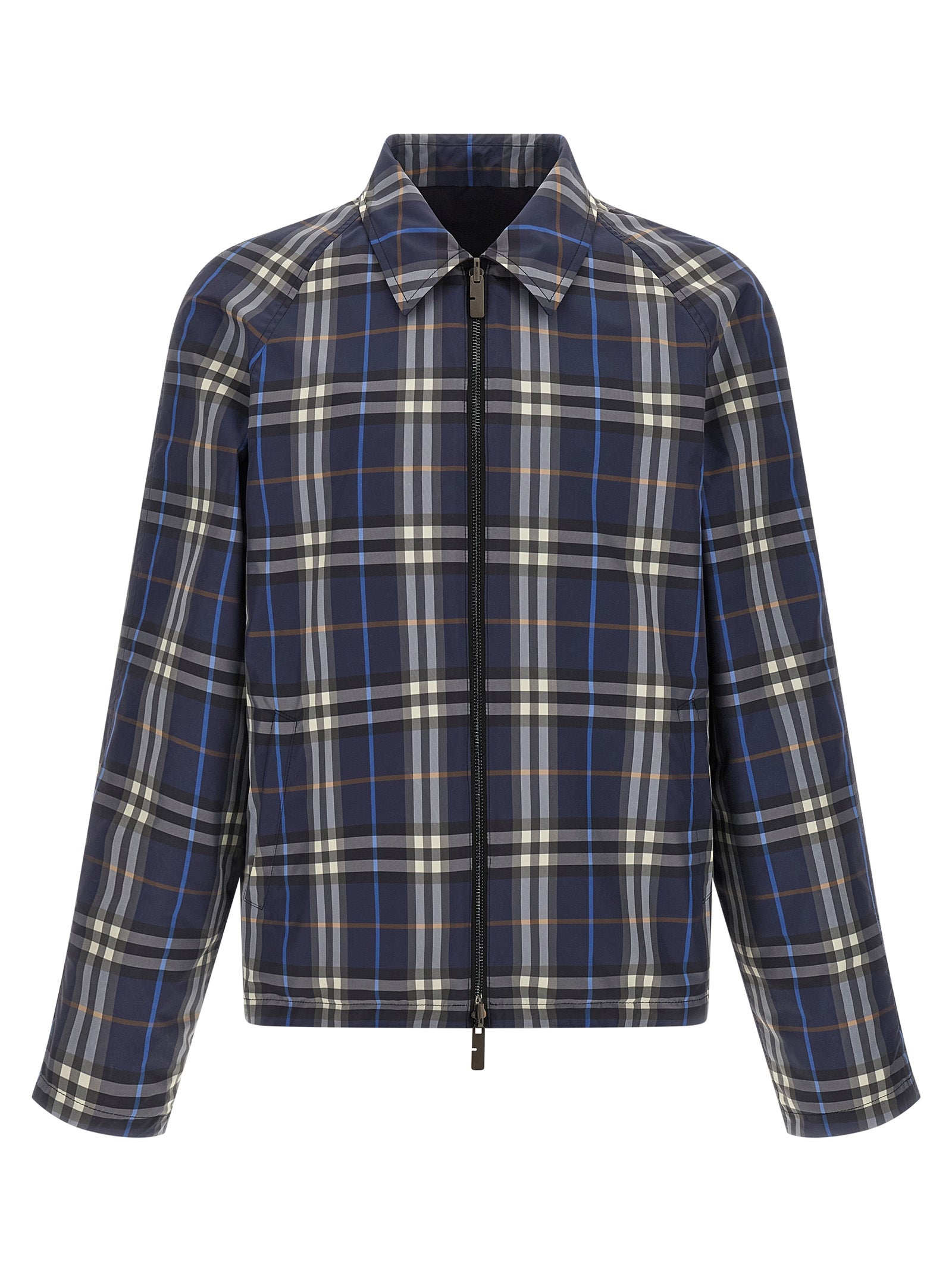 Burberry Blue Cotton Full-Length Jacket