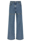 The Attico Blue Cotton Jeans Denim