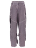 The Attico Purple Cotton Cargo Pants