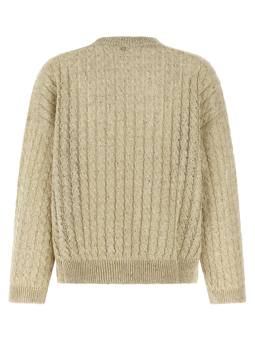 Brunello Cucinelli Beiger Leinen-Cardigan