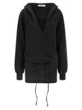 The Attico Black Cotton Short Dress