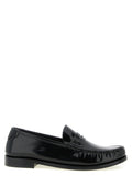Saint Laurent Black Calfskin Slip-On Loafers