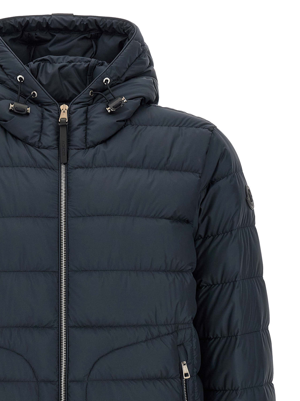 Moncler Blue Polyester Full-Length Jacket