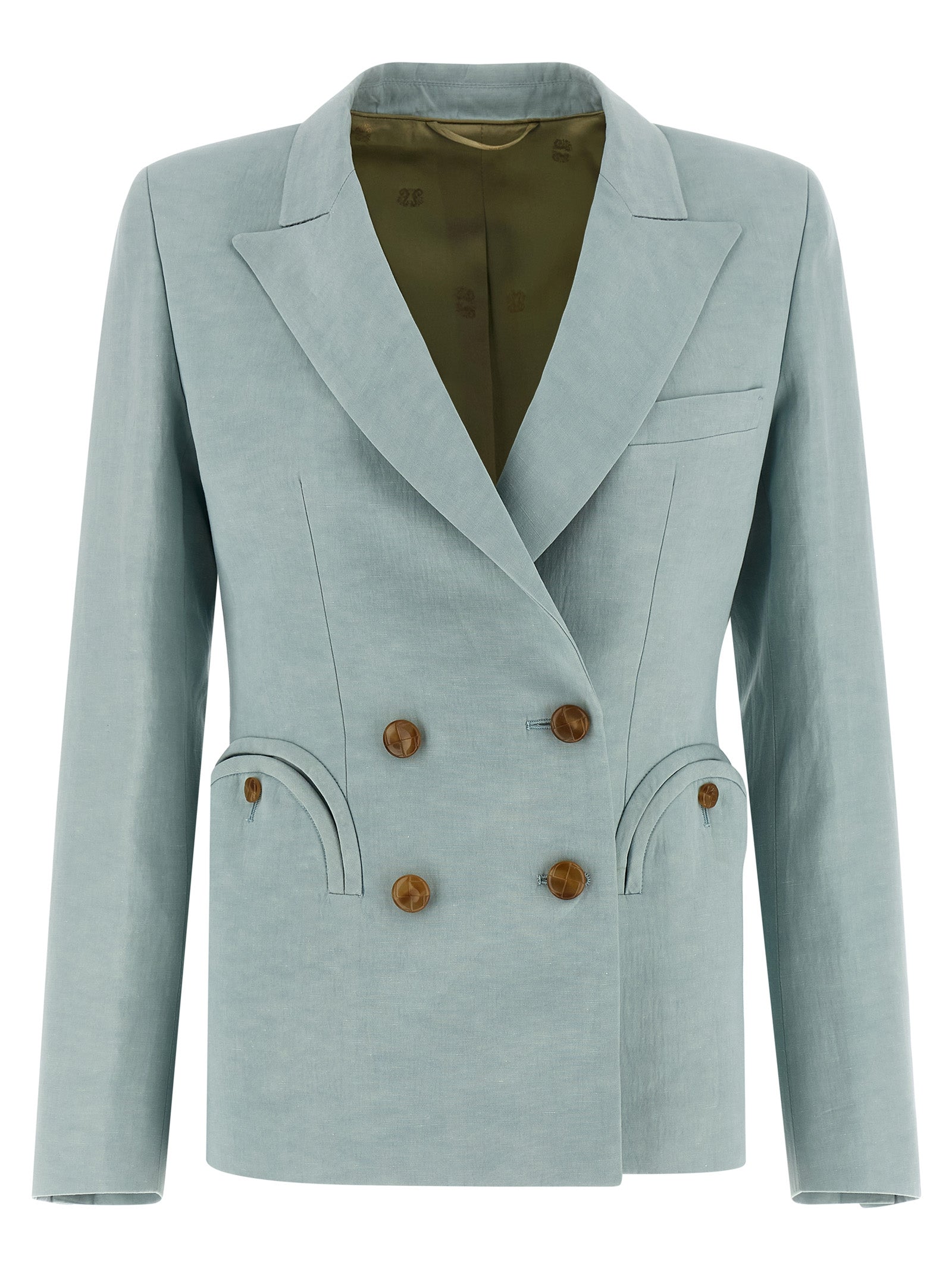 Blazé Milano Blue Silk Blazer