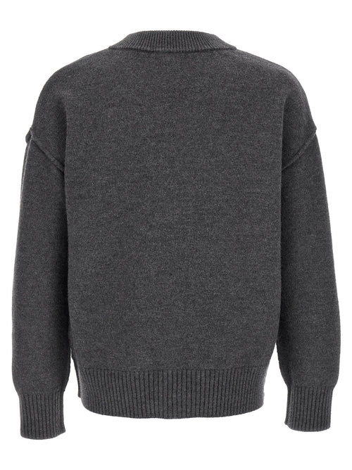 Ami Paris Gray Wool Cardigan