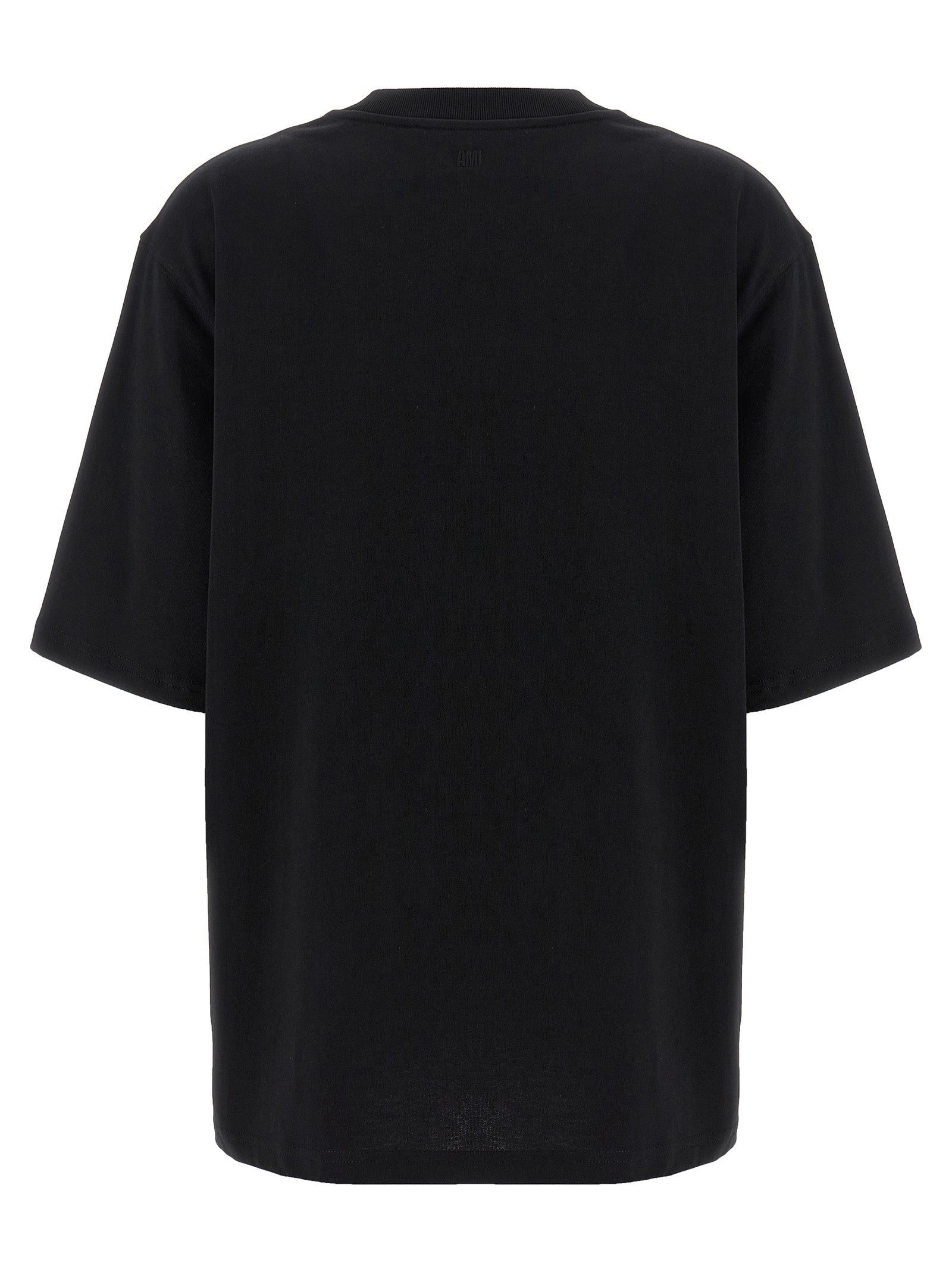 Ami Paris Black Cotton T-Shirt