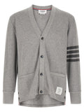 Thom Browne Gray Cotton Cardigan
