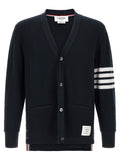 Thom Browne Blue Cotton Cardigan
