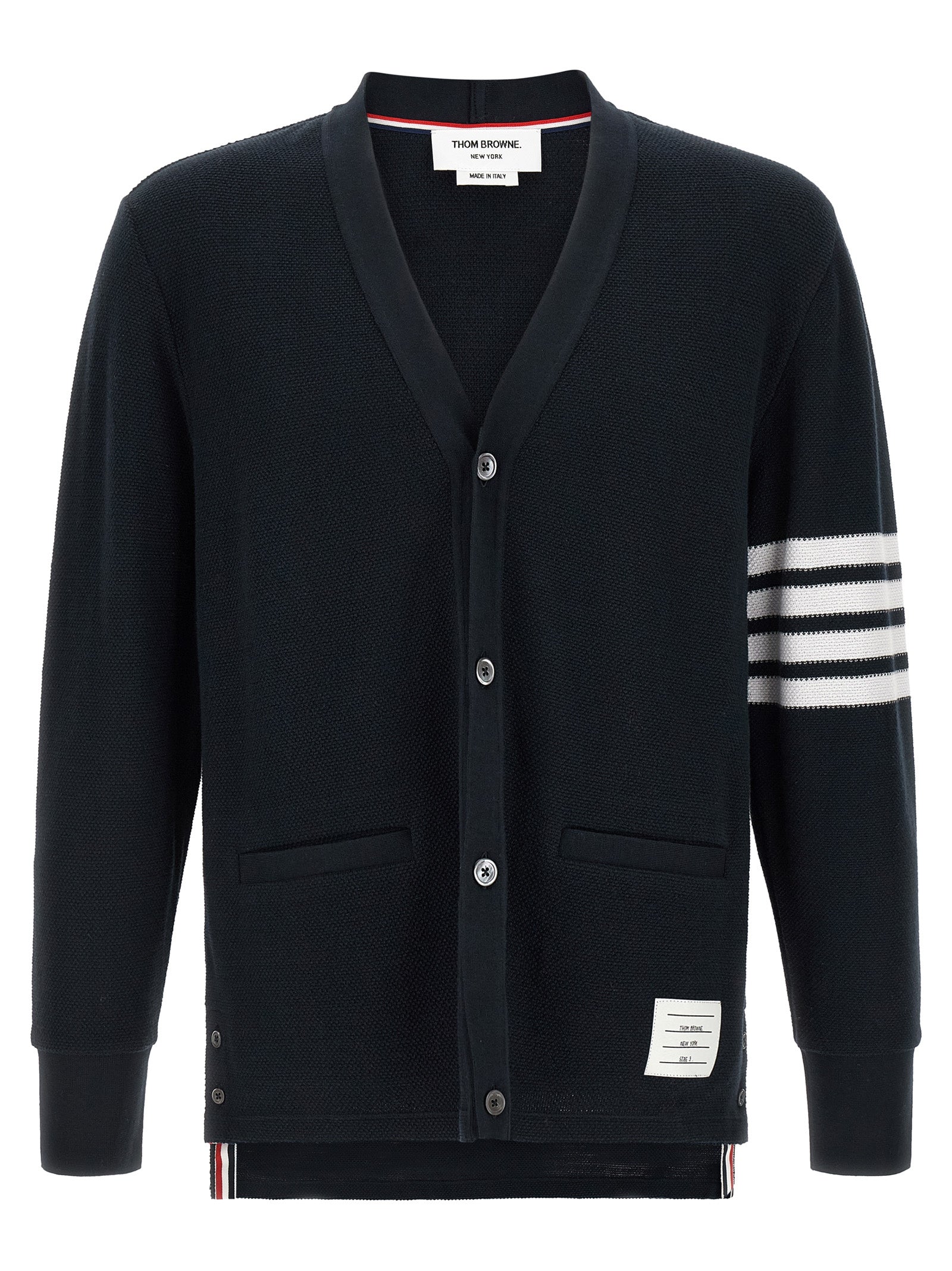 Thom Browne Blue Cotton Cardigan