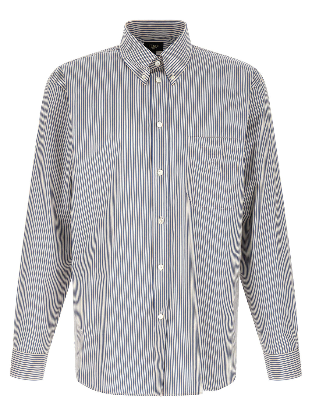 Fendi Blue Cotton Blouse