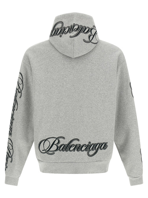 Balenciaga Graues Baumwoll-Sweatshirt