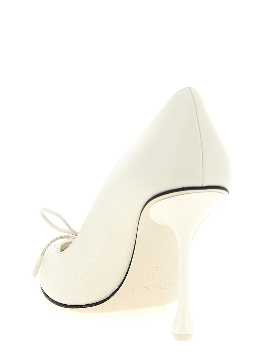 Jimmy Choo White Leather High Heel Pumps