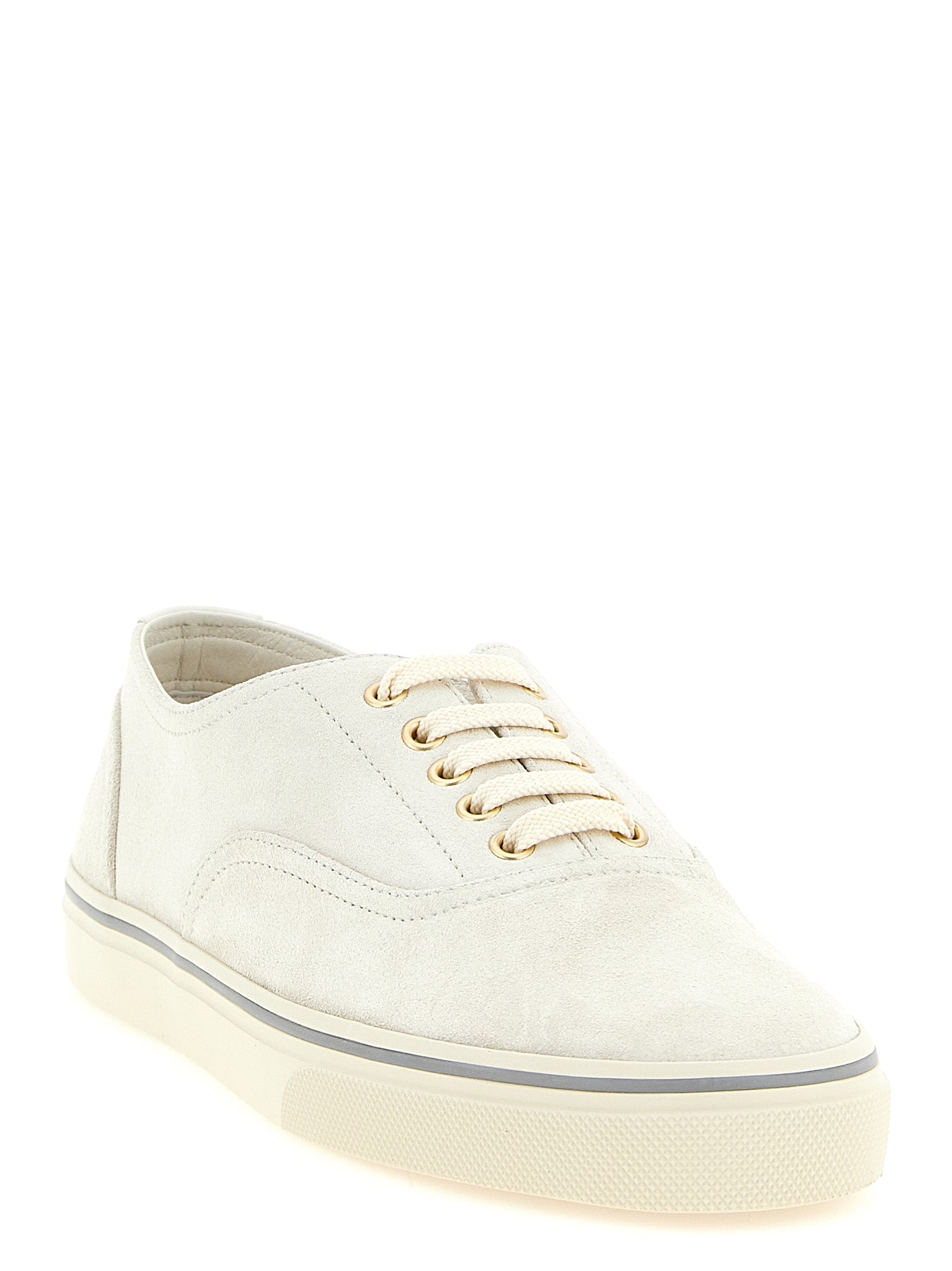 Brunello Cucinelli Beige Calfskin Low Top Sneakers