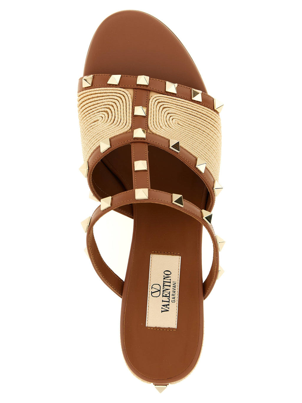 Valentino Garavani Brown Calfskin Flat Sandals