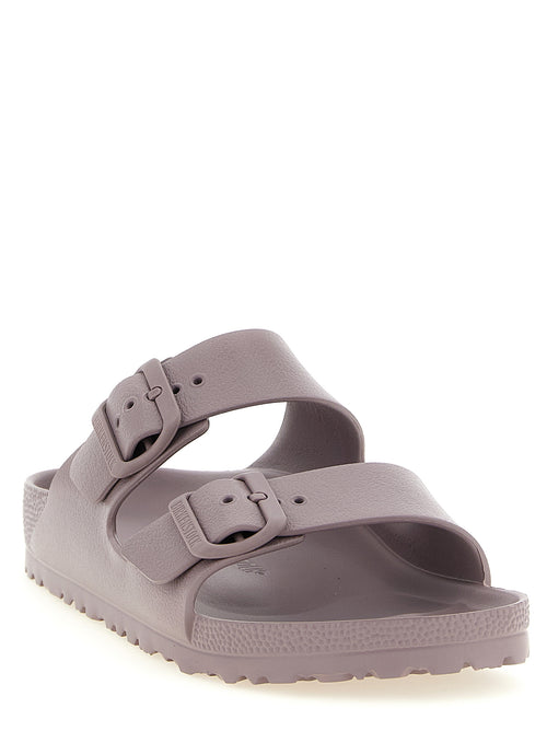 Birkenstock lila flache Sandalen aus Synthetik