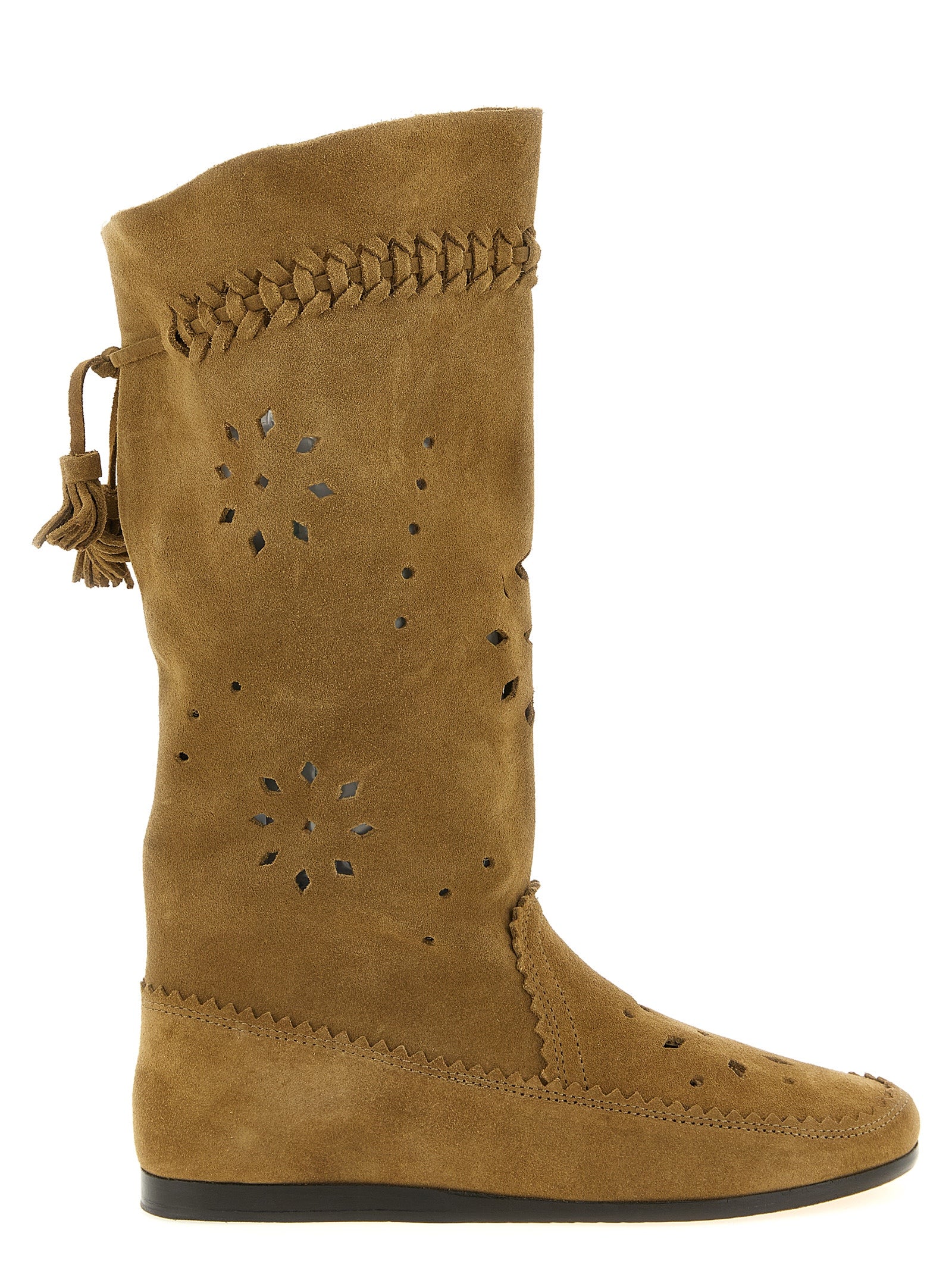 Isabel Marant Brown Calfskin Over The Knee
