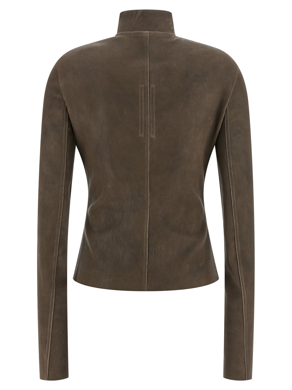 Rick Owens Brown Leather Leather Jacket