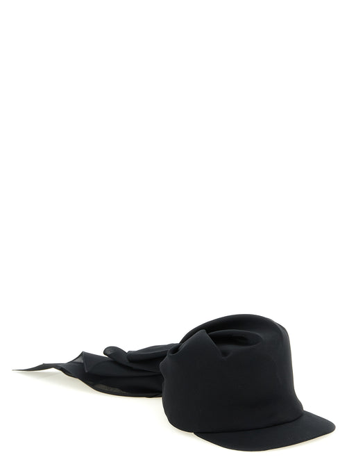Balenciaga Schwarze Seidenkappe (Baseballmütze)