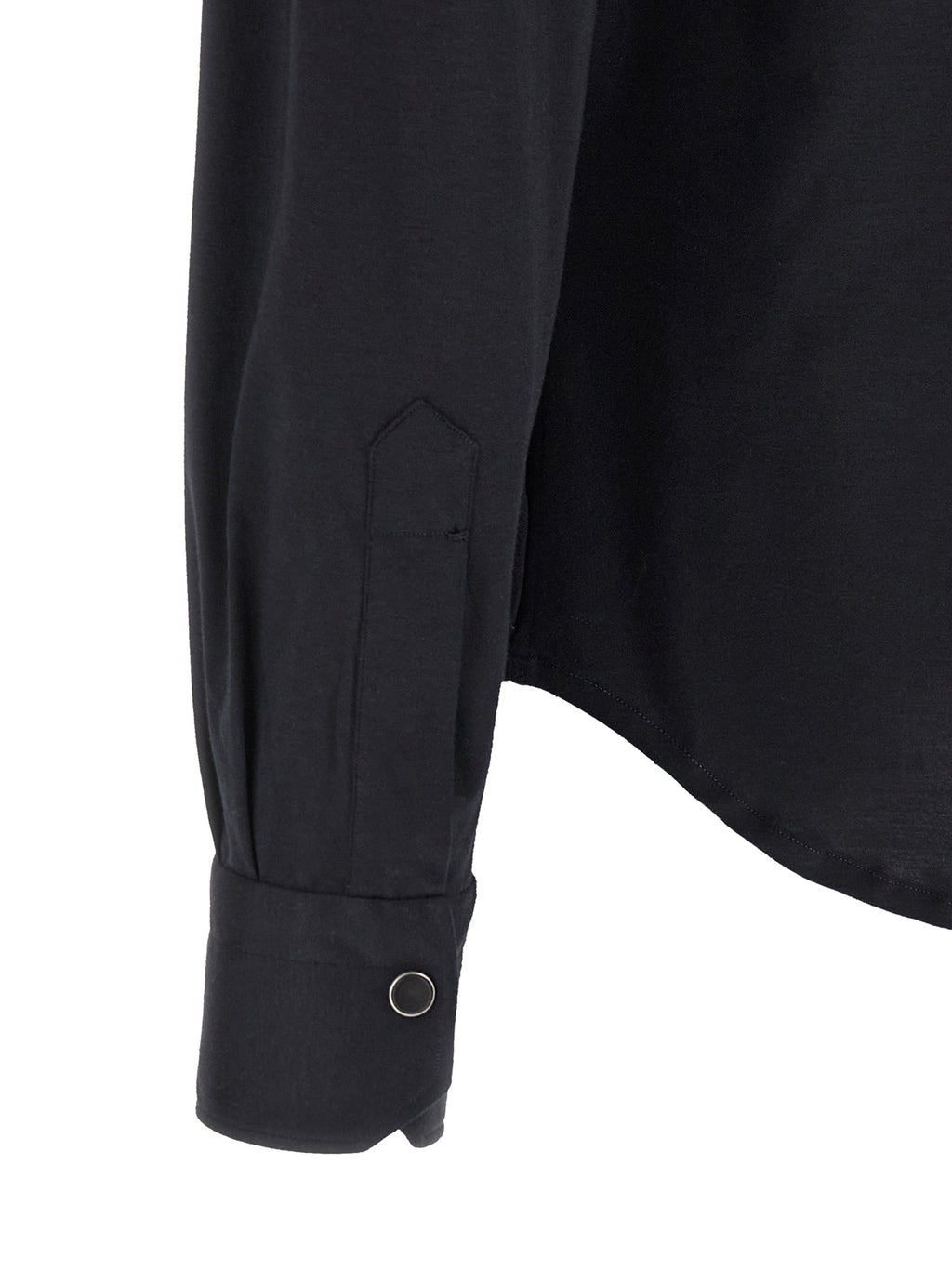 Kiton Blue Cotton Blouse