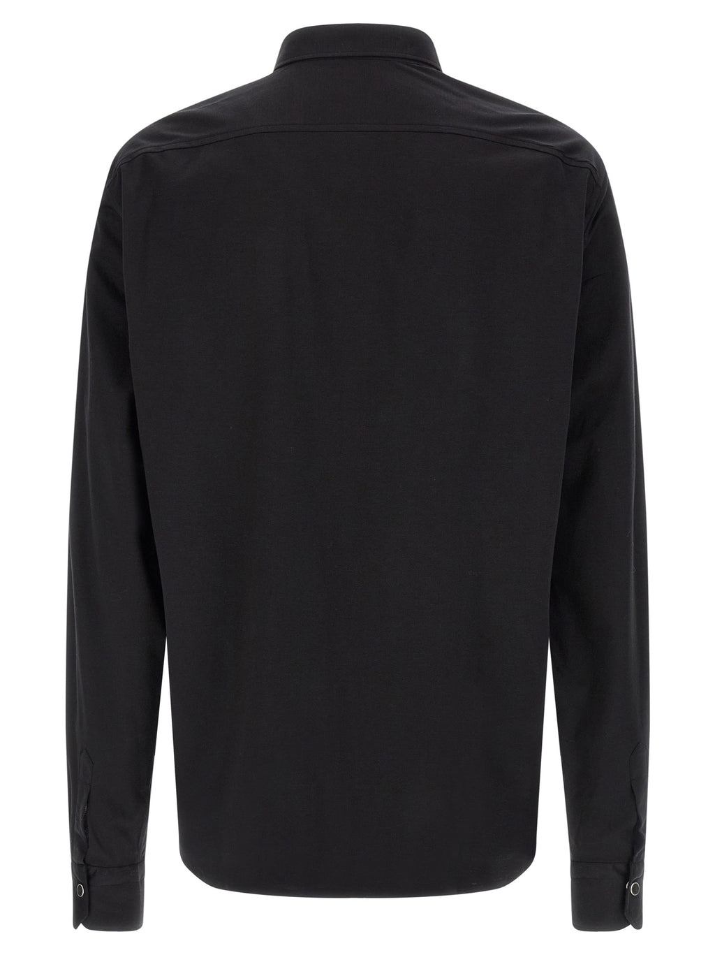 Kiton Black Cotton Blouse