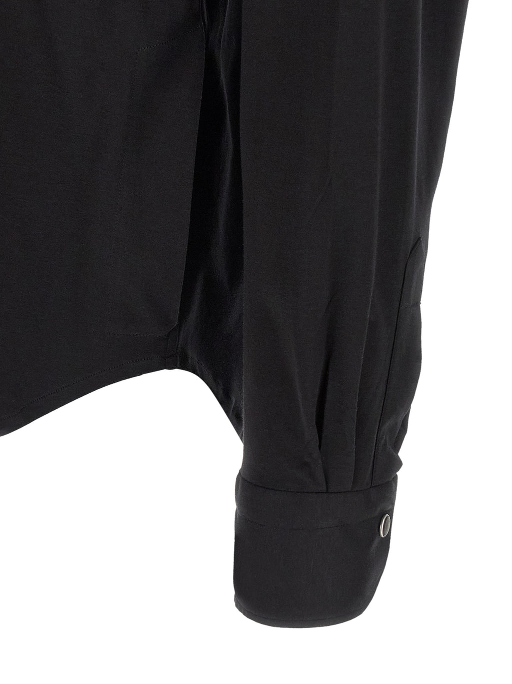 Kiton Black Cotton Blouse