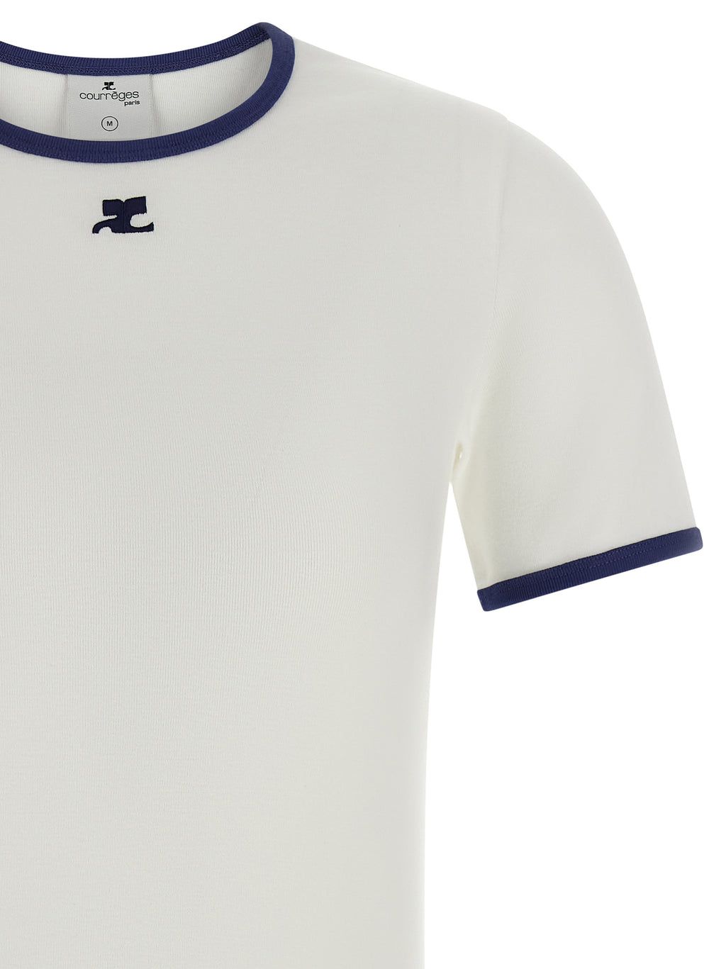 Courrèges Blue Cotton T-Shirt