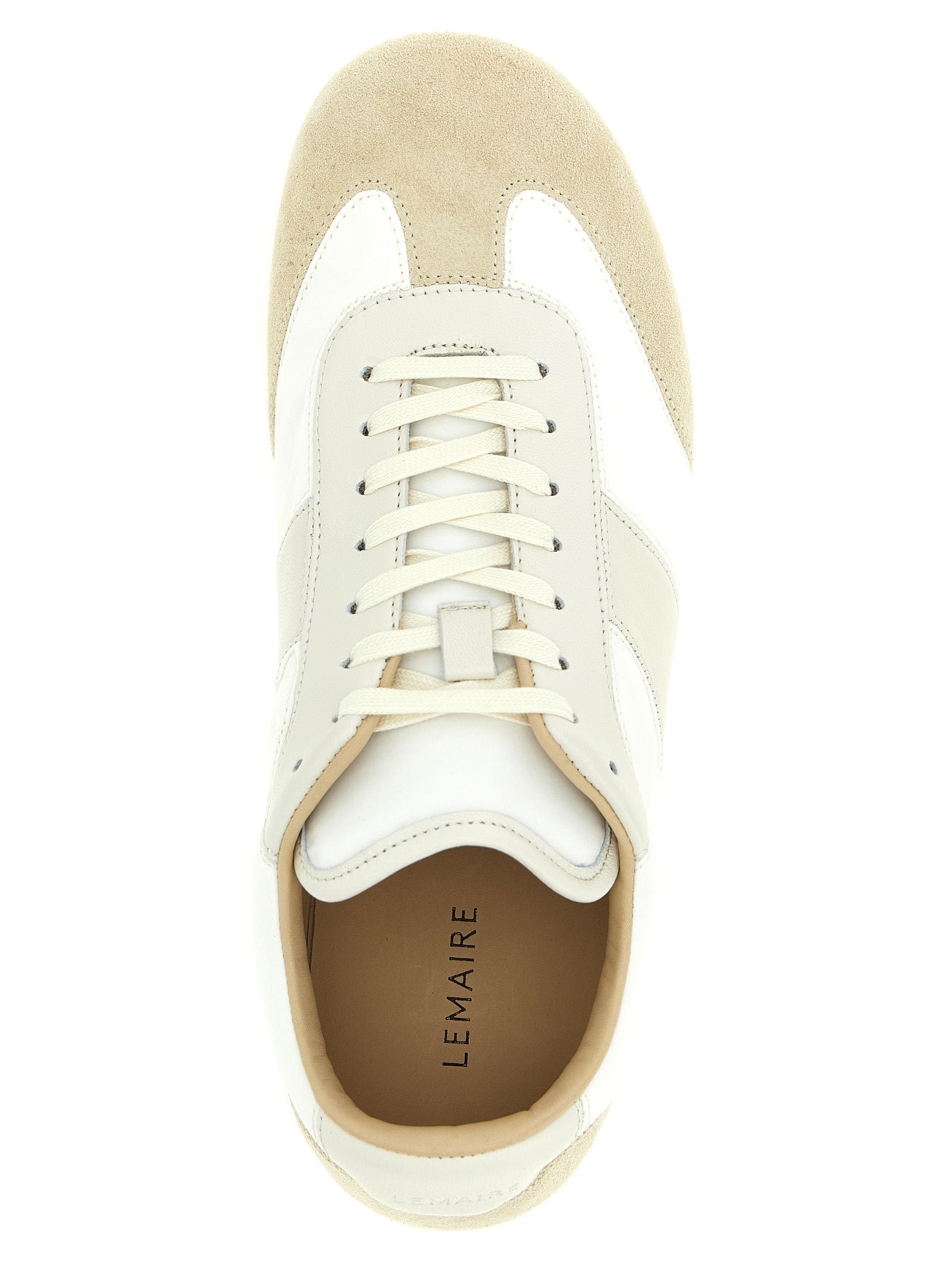 Lemaire White Leather Athletic Sneakers