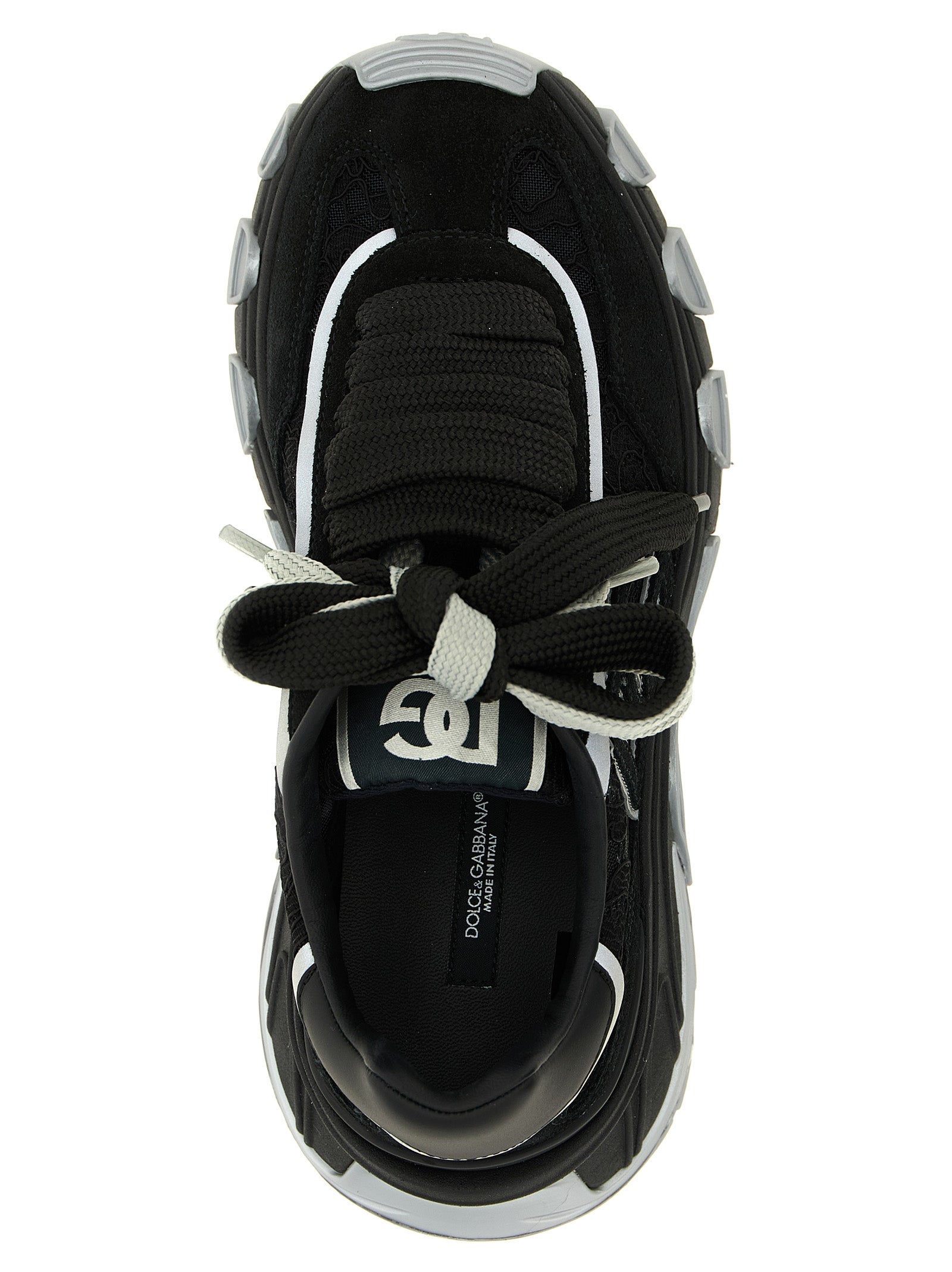 Dolce & Gabbana Black Polyamide Athletic Sneakers