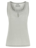 Victoria Beckham Gray Cotton Tank Tops