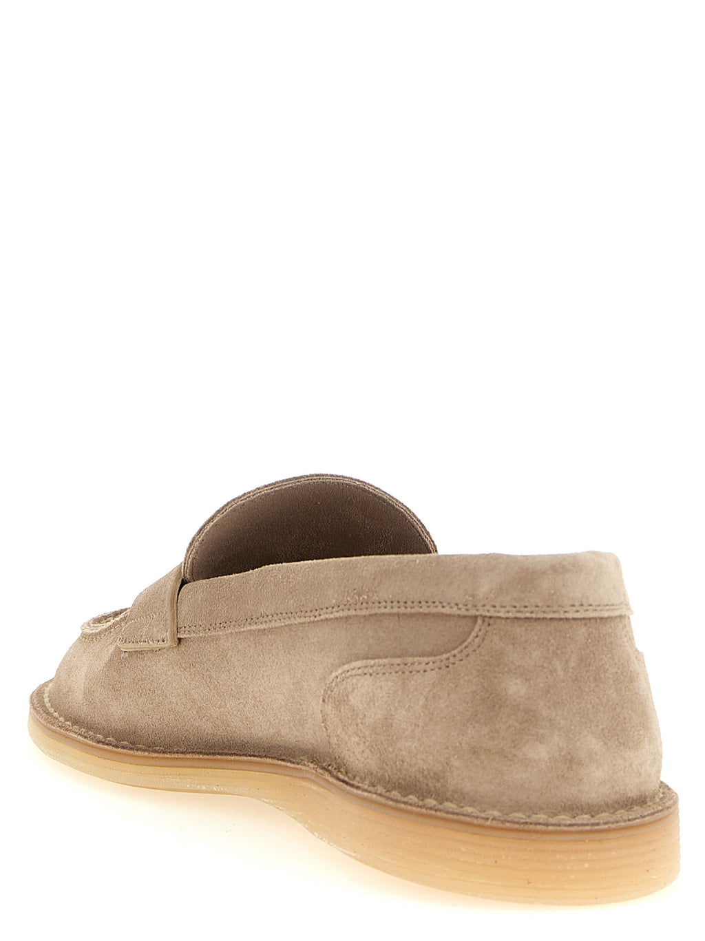 Dolce & Gabbana Beige Calfskin Slip-On Loafers