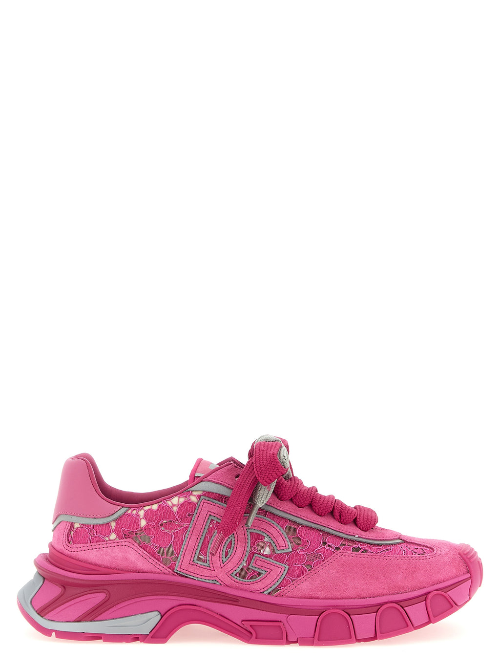 Dolce & Gabbana Fuchsia Polyamide Athletic Sneakers